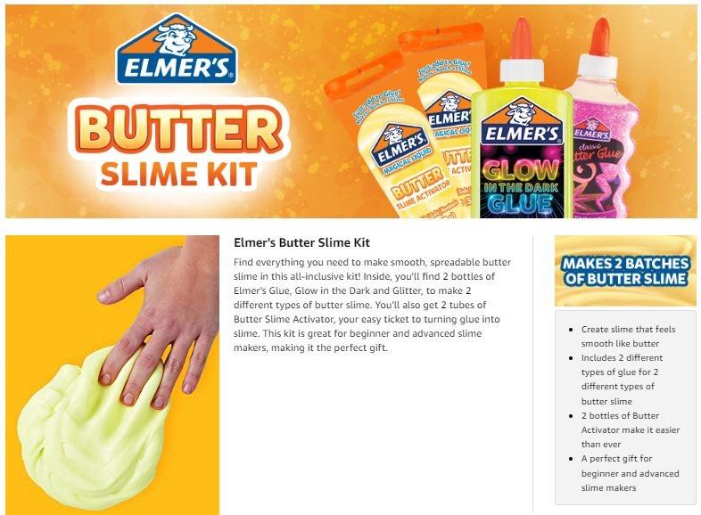 Elmer's Butter Slime Kit  Slime Supplies Include Elmer's Glow in