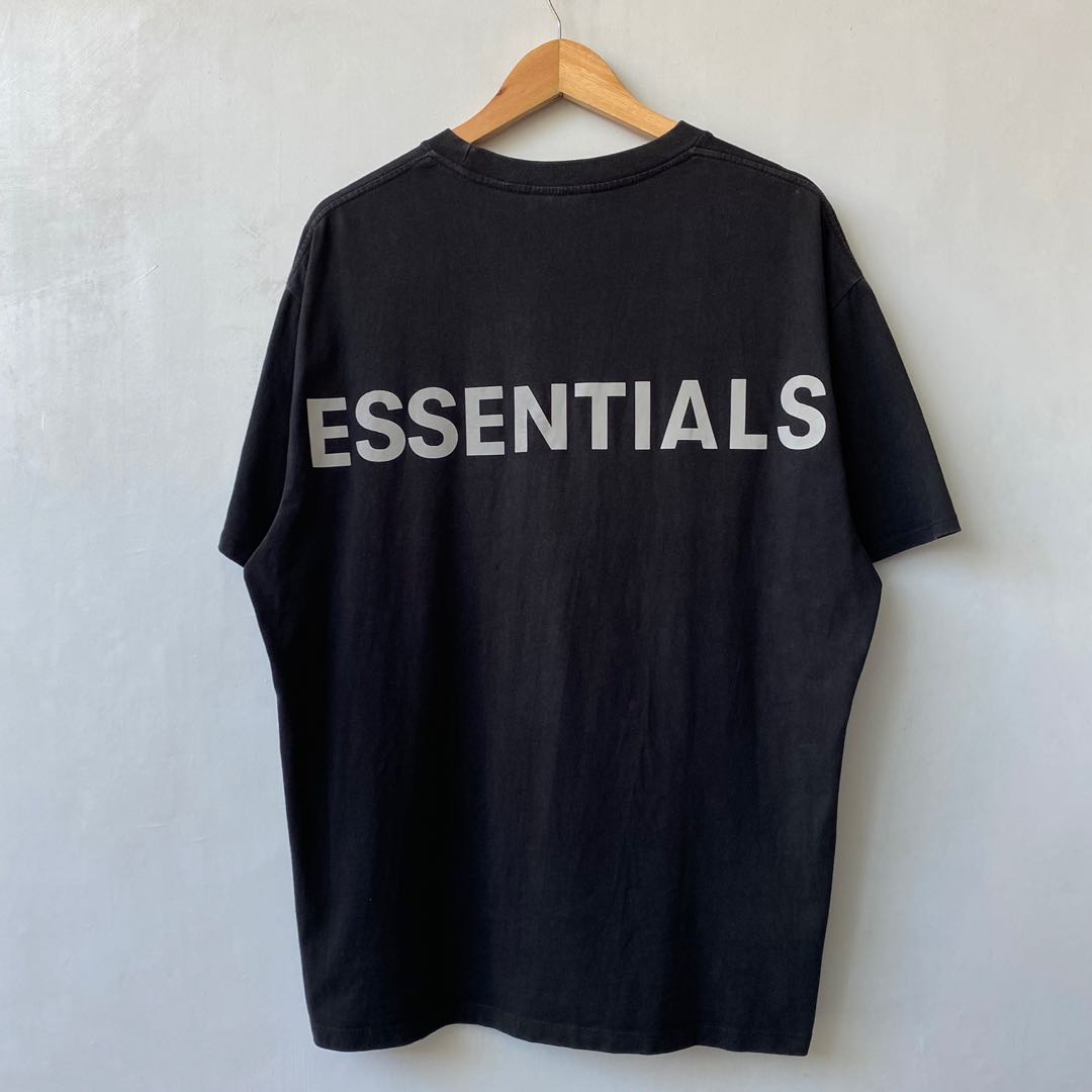 Essentials fear of god reflective shirt, Luxury, Accessories on Carousell