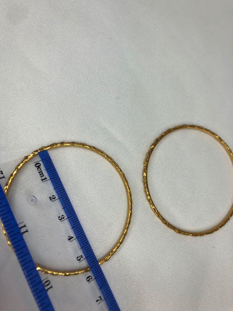 Fake gold bangles 2 pcs together rm5, Women's Fashion, Jewelry
