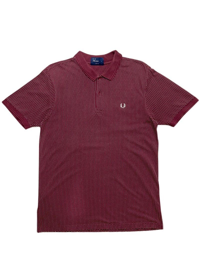 FRED PERRY MEN s MAROON TIPPED POLO SHIRT Men s Fashion Tops