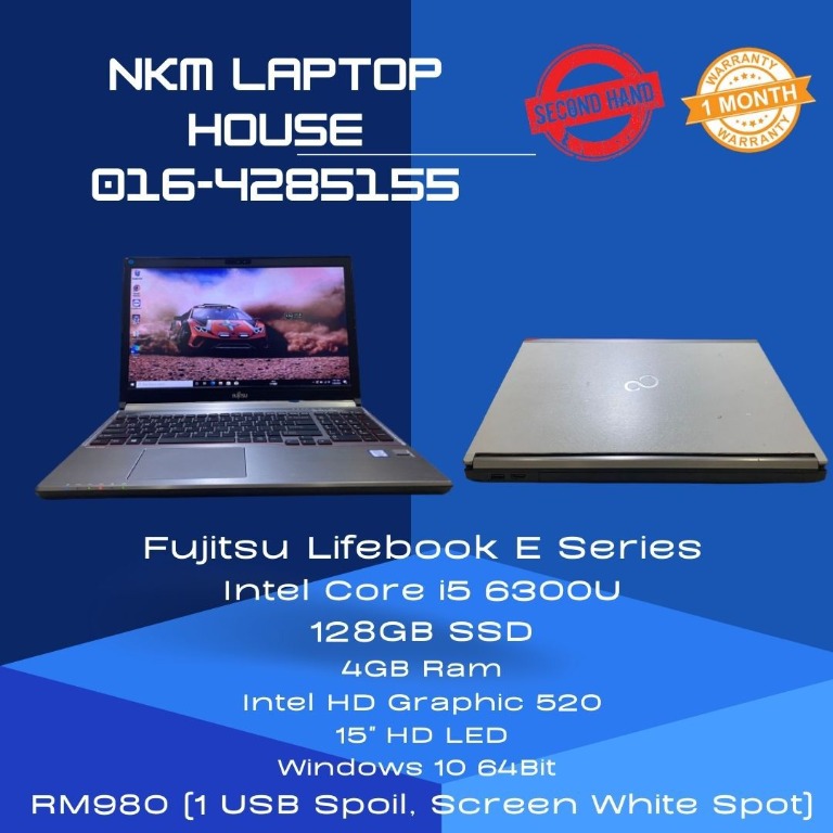 Fujitsu Lifebook E Series, i5 6th, SSD, Computers & Tech, Laptops