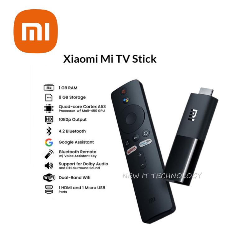 Xiaomi Mi TV Stick Android TV 9.0 Quad Core 1080P HD Chromecast 1GB RAM 8GB  ROM