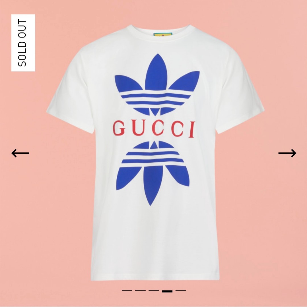 T-shirt Gucci X Adidas Black size S International in Cotton - 32626417