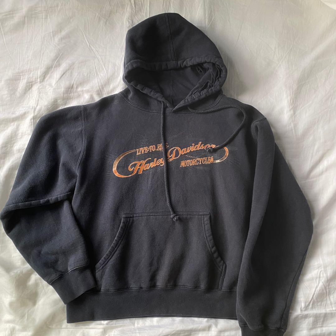 Harley davidson cropped clearance hoodie