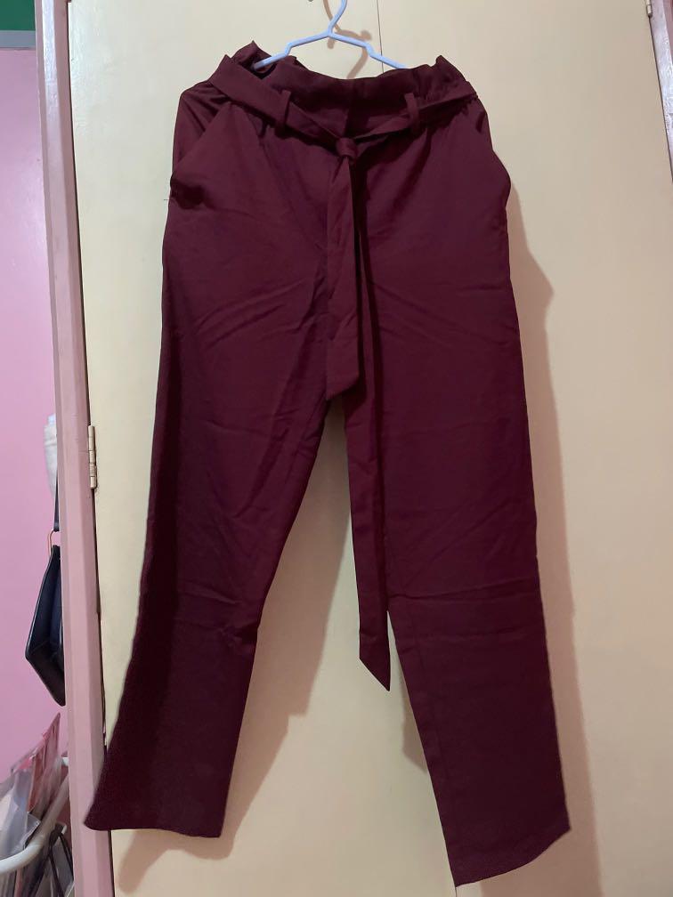 H&m maroon pants hot sale