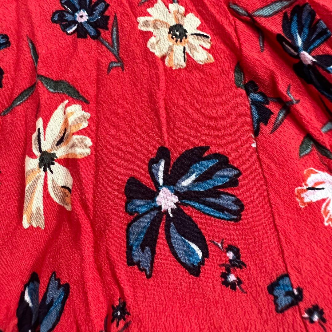 H&M Red Floral Blouse