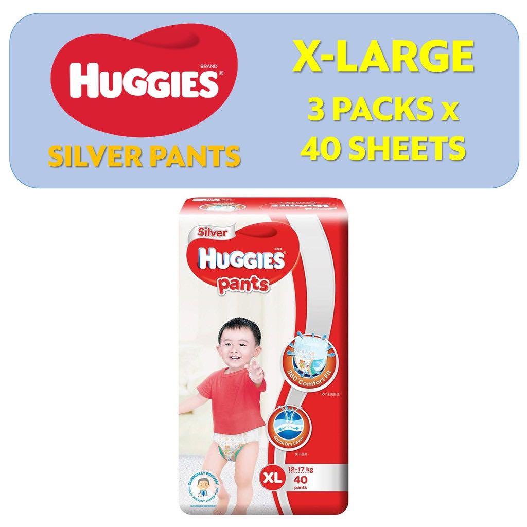 Huggies PullUp Diapers XL (40pcs), Babies & Kids, Bathing & Changing