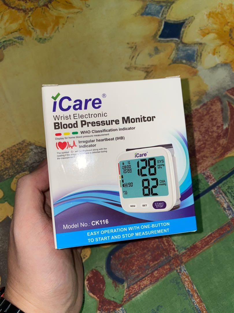 iCare Wrist Electronic Blood Pressure Monitor, Health & Nutrition