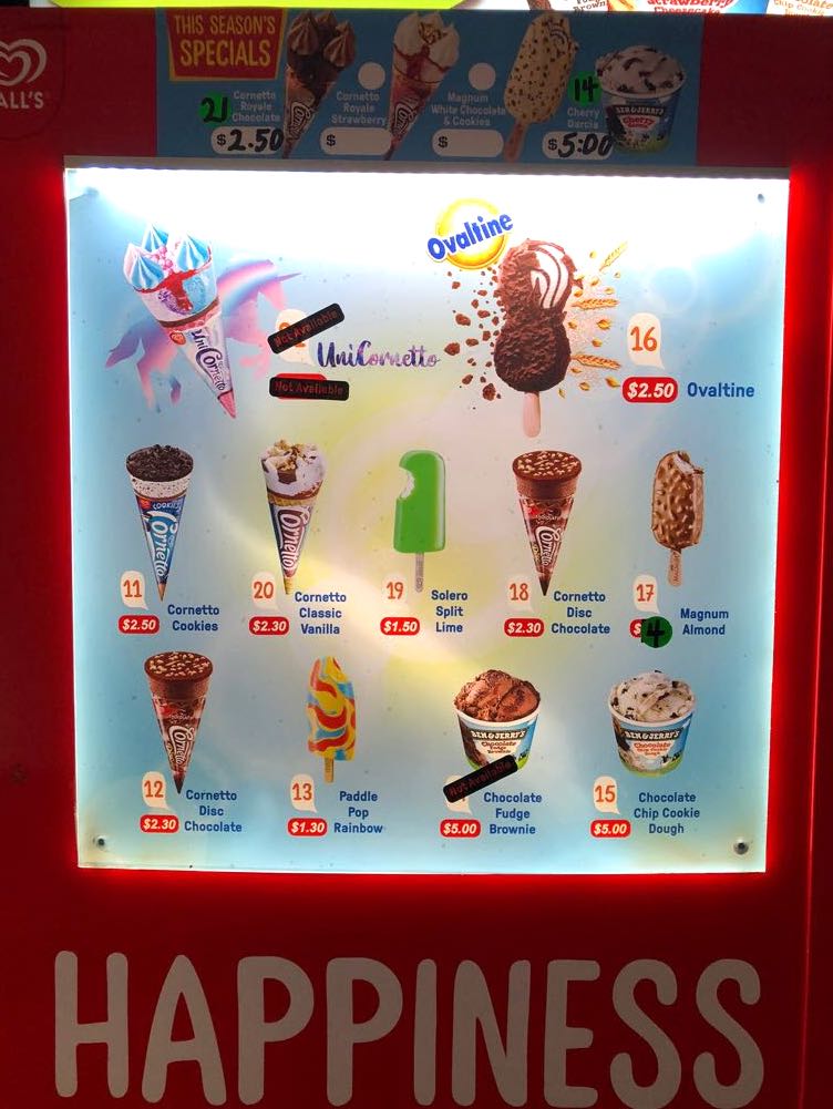 Ice cream, Wall’s; Magnum, Paddle Pop, Ben & Jerry’s, Food