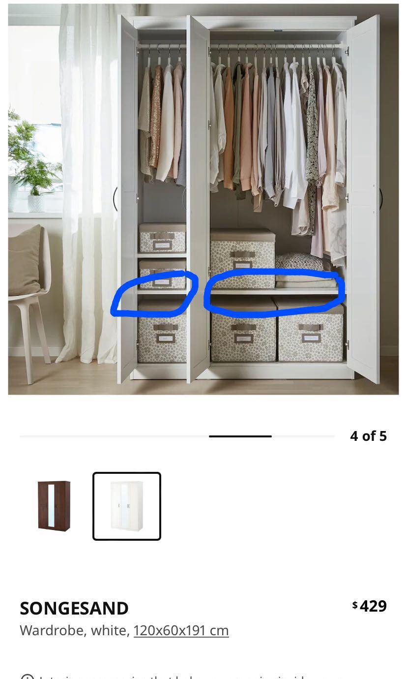 IKEA SONGESAND Wardrobe, Furniture & Home Living, Furniture, Shelves