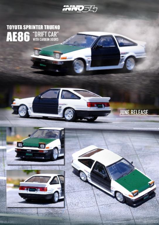 清貨inno64 1/64 Toyota Sprinter Trueno AE86 土屋圭市土屋Drift King 