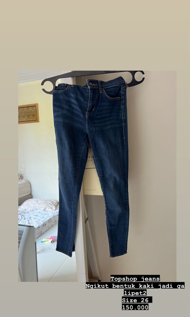 Jeans topshop, Fesyen Wanita, Pakaian 