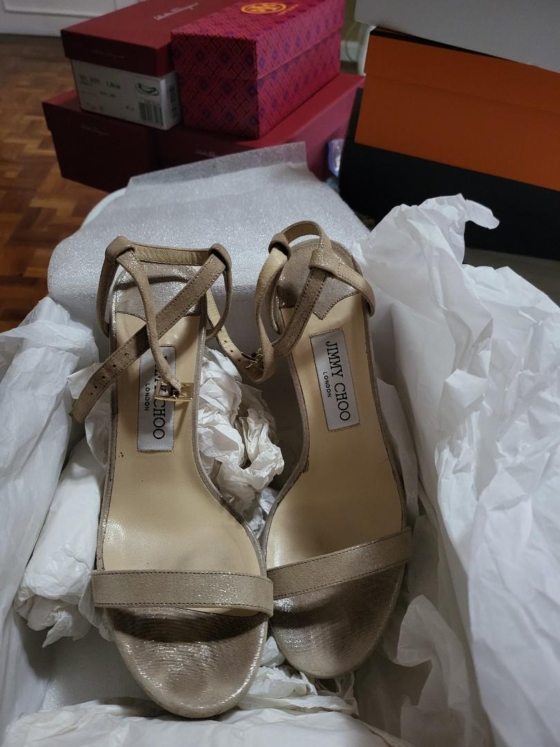JIMMY CHOO CLAUDETTE NUDE SIZE 38 (Category: Heels) located in Pasig City. Submitted by sweetd888 (Listing ID 1167857568, Image 3). Description: used max 2x. This is a classic minimalist Jimmy Choo sandals, fave of hollywood celebs. bought this for 49,500. Retails for $795-895 at Neiman Marcus or Net-A-Porter. I wear shoe size 7.5. comes with box, pbag and shoebag..
