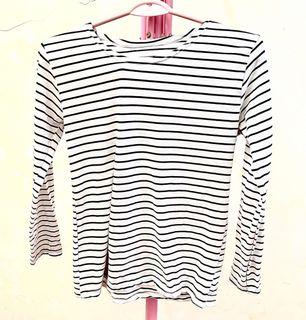 kaos stripes panjang