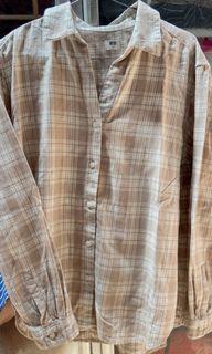 kemeja uniqlo tartan uniqlo