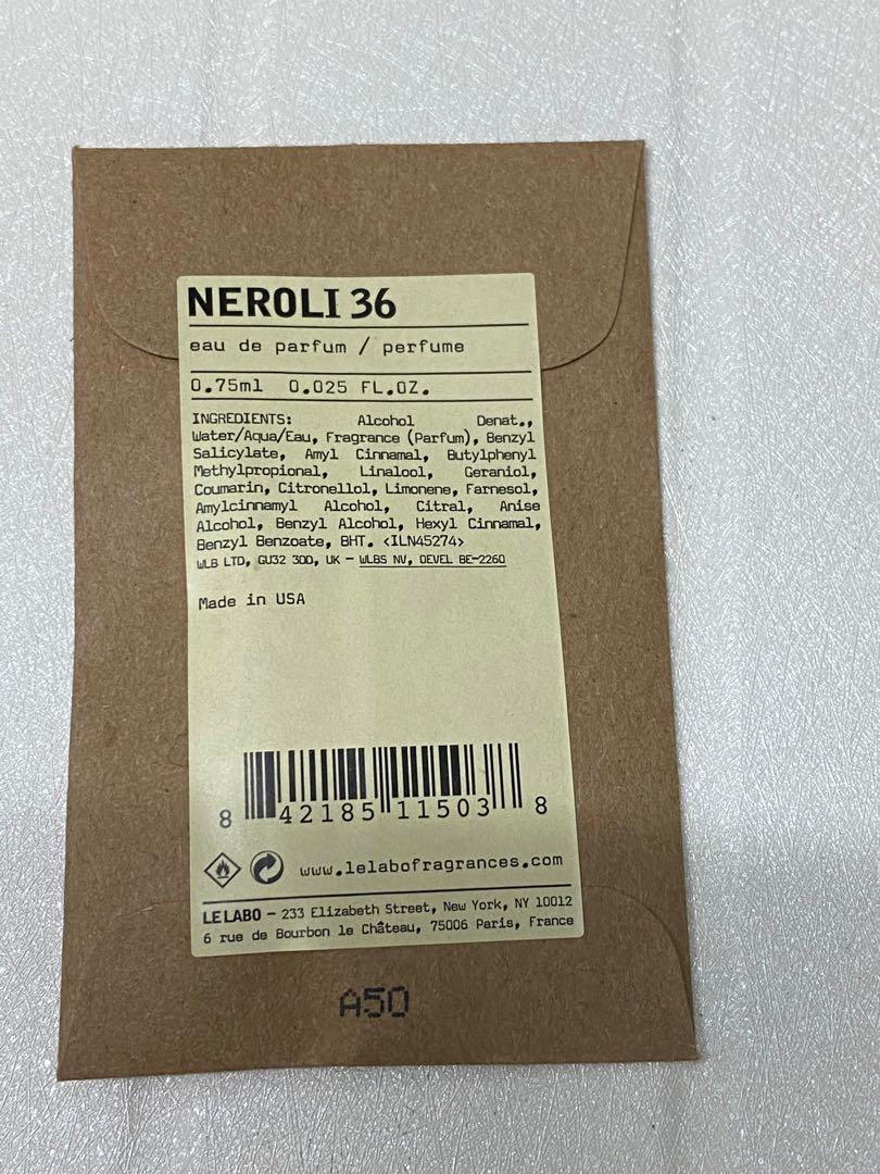 Le labo neroli 36 香水版, 美容＆個人護理, 健康及美容- 香水