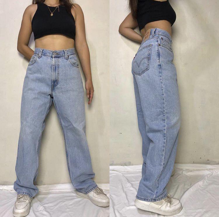 LEVI'S 550 classic vintage lightwashed jeans, Women's Fashion, Bottoms,  Jeans on Carousell