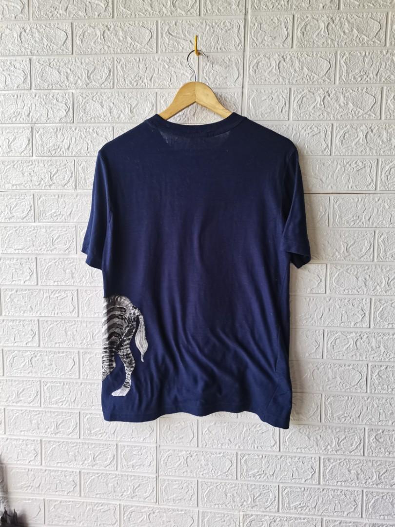 LOUIS VUITTON Chapman Horse Zebra Short Sleeve T-shirt Cotton Navy