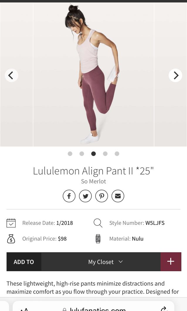 Bnwt lululemon align jogger in size 4 (red merlot), Women's Fashion,  Activewear on Carousell