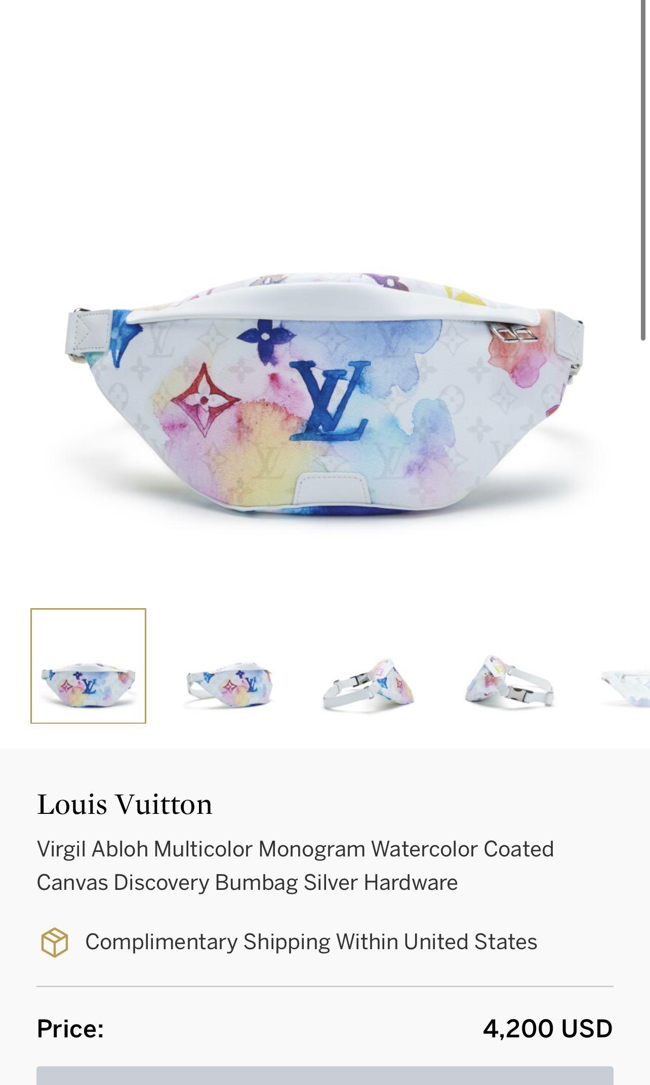 Louis Vuitton Virgil Abloh Monogram Watercolor Discovery Bumbag