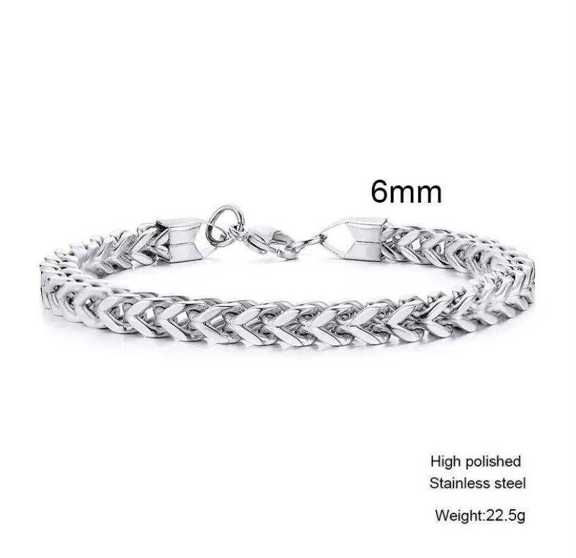 Men's foxtail chain best sale bracelet