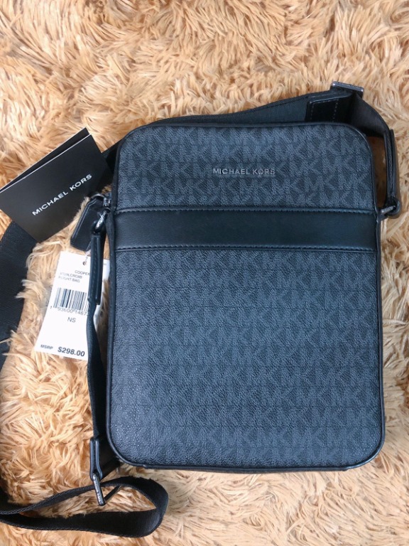 Michael Kors Cooper flight bag in blue and black, Men's Fashion, Bags