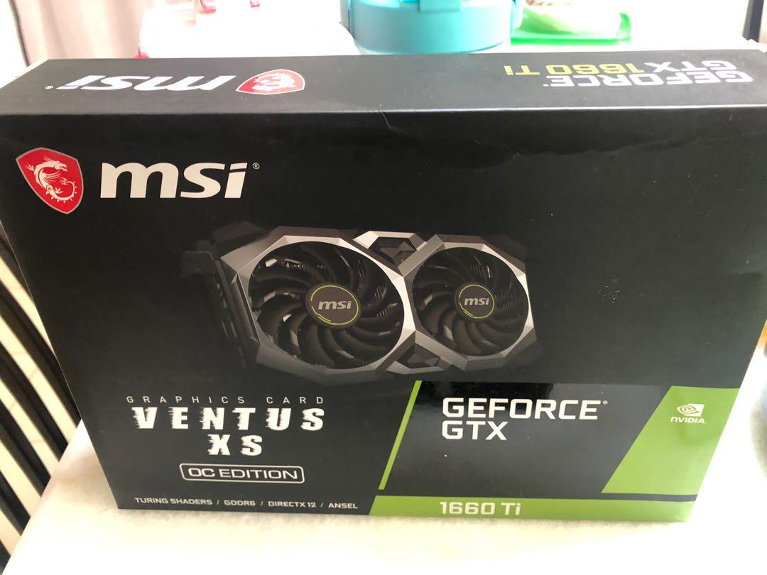 MSI GTX1660TI Ventus XS 6GB GDDR6 OC Edition Computers Tech