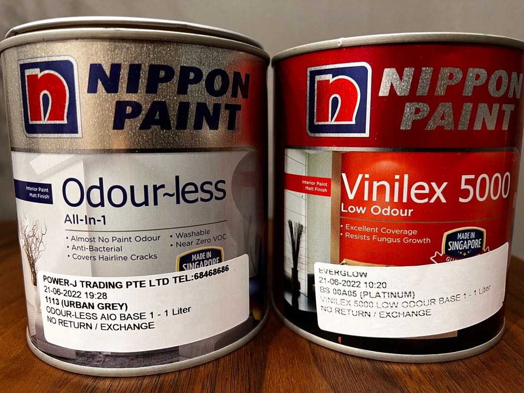 Nippon paint 1113 Urban Grey & BS 00A05 Platinum, Furniture & Home