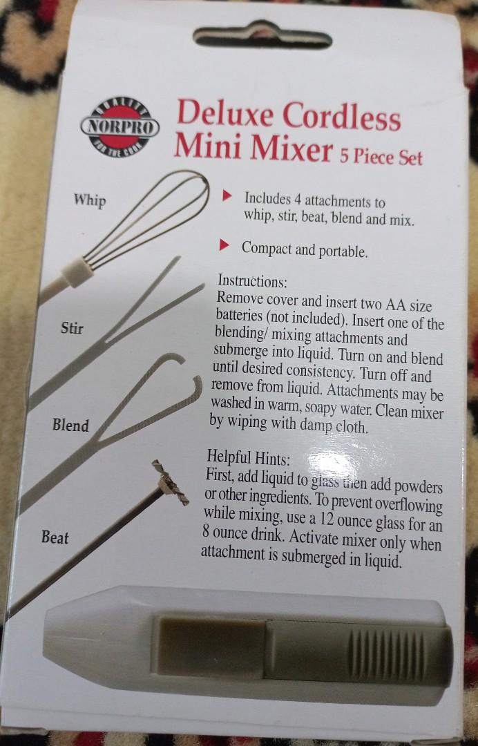 Deluxe Cordless Mini Mixer 5 Piece Set 