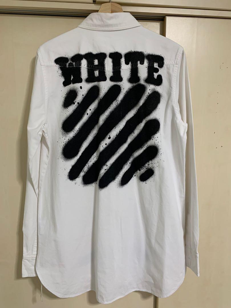Fashion Off White Spray Long Sleeve Off White Spray Paint