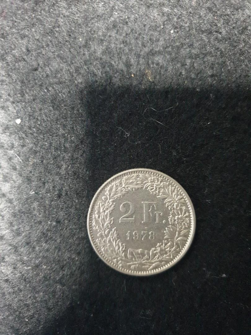 Original 2 FR Helvetia Swiss coin 1978, Hobbies & Toys, Memorabilia &  Collectibles, Currency on Carousell