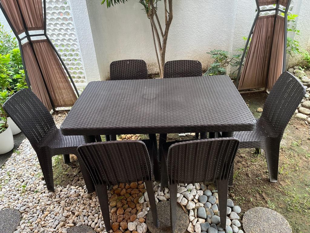 Outdoor Dining Table & Chairs Set, Furniture & Home Living, Furniture