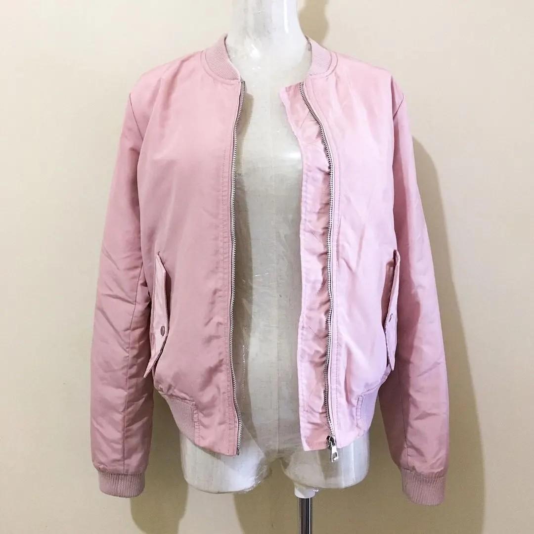 Pastel pink bomber jacket online
