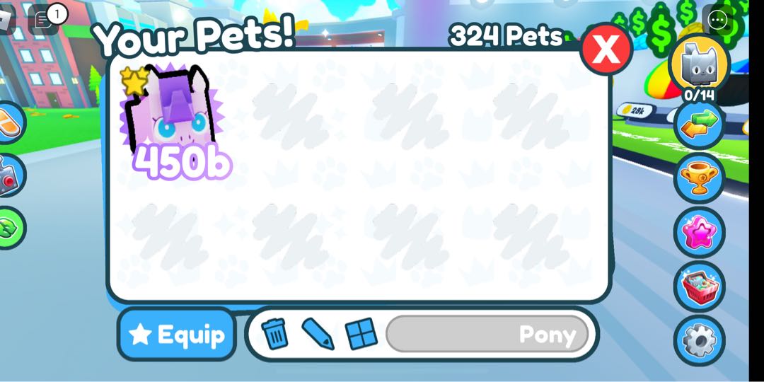 Pet simulator x exclusive pony, Video Gaming, Video Games, Others on