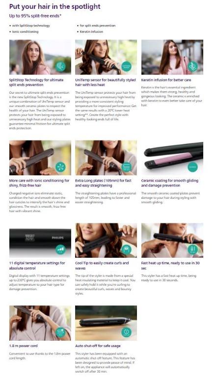 Philips straightcare vivid ends straightener on sale review