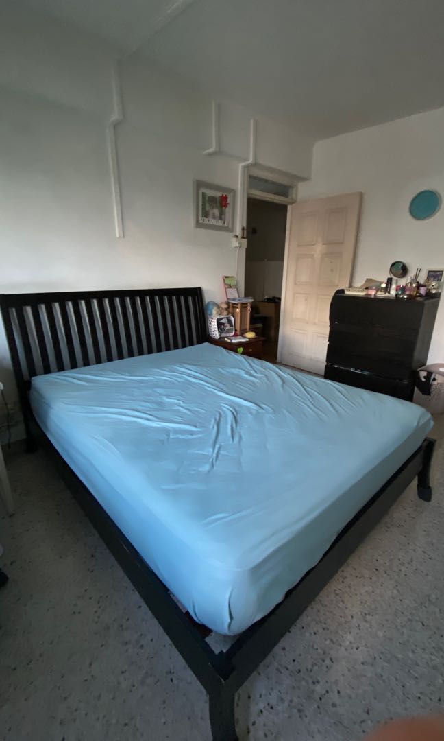 Picket & Rail Bed Frame ( no mattress), Furniture & Home Living