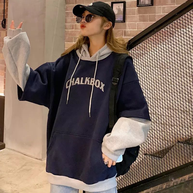 Ulzzang Chalkbox Graphic Embroidered 