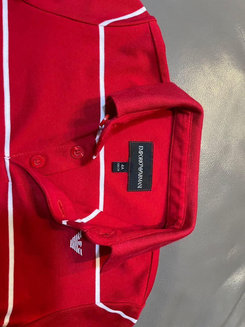 Preloved Emporio Armani Junior polo t shirt for sale Babies Kids Babies Kids Fashion on Carousell