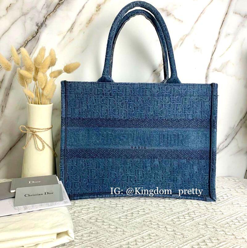Pre order Christian Dior CD Oblique Book Tote in Denim Luxury