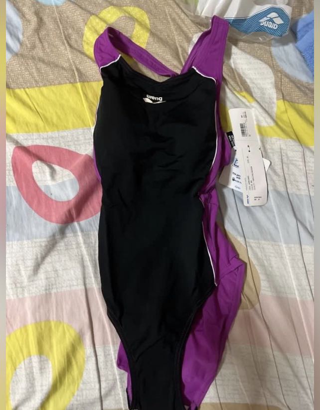 Purple and clearance black swimsuit