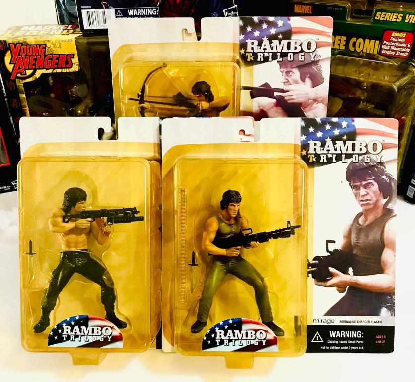 RAMBO TRILOGY MOVIE SERIES FIGURES - SET OF 3 - SUPER RARE