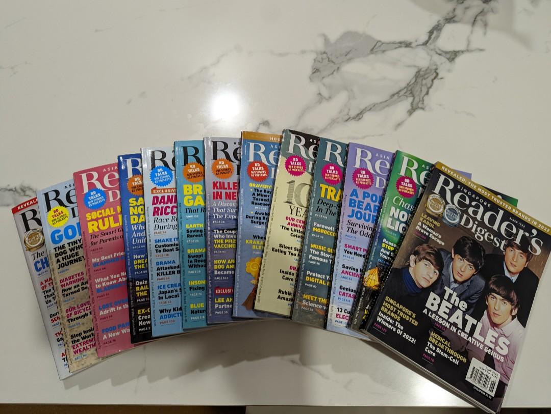 Reader's Digest - 13 copies (Jun'21 - Jun'22), Hobbies & Toys, Books ...