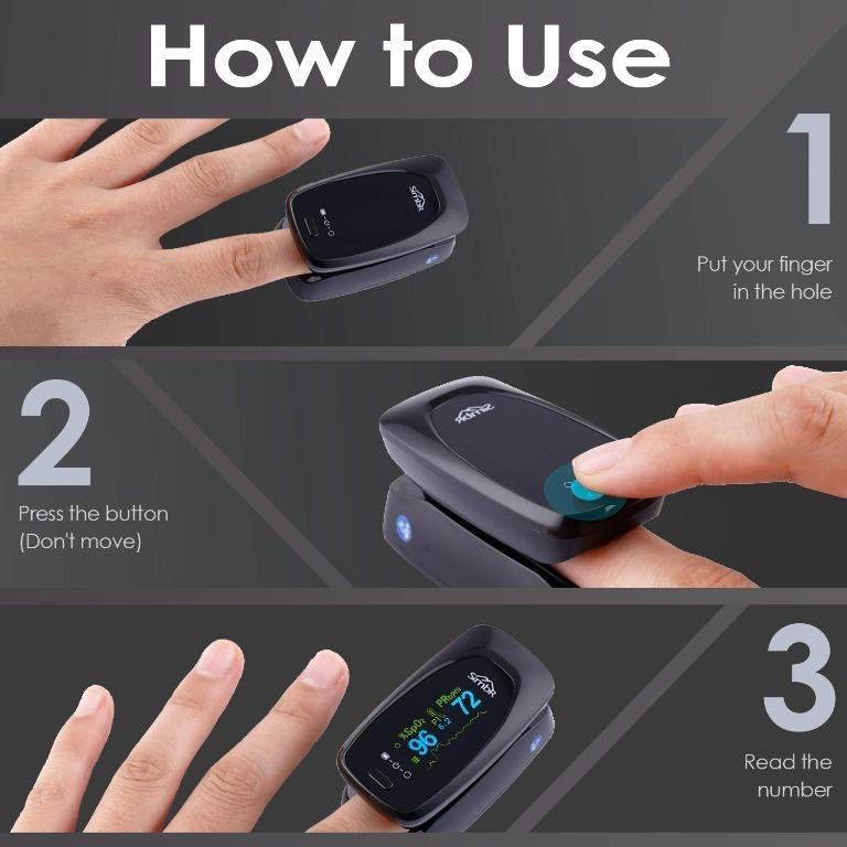 SIMBR Pulse Oximeter Blood Oxygen Monitor Finger for Adult and Child