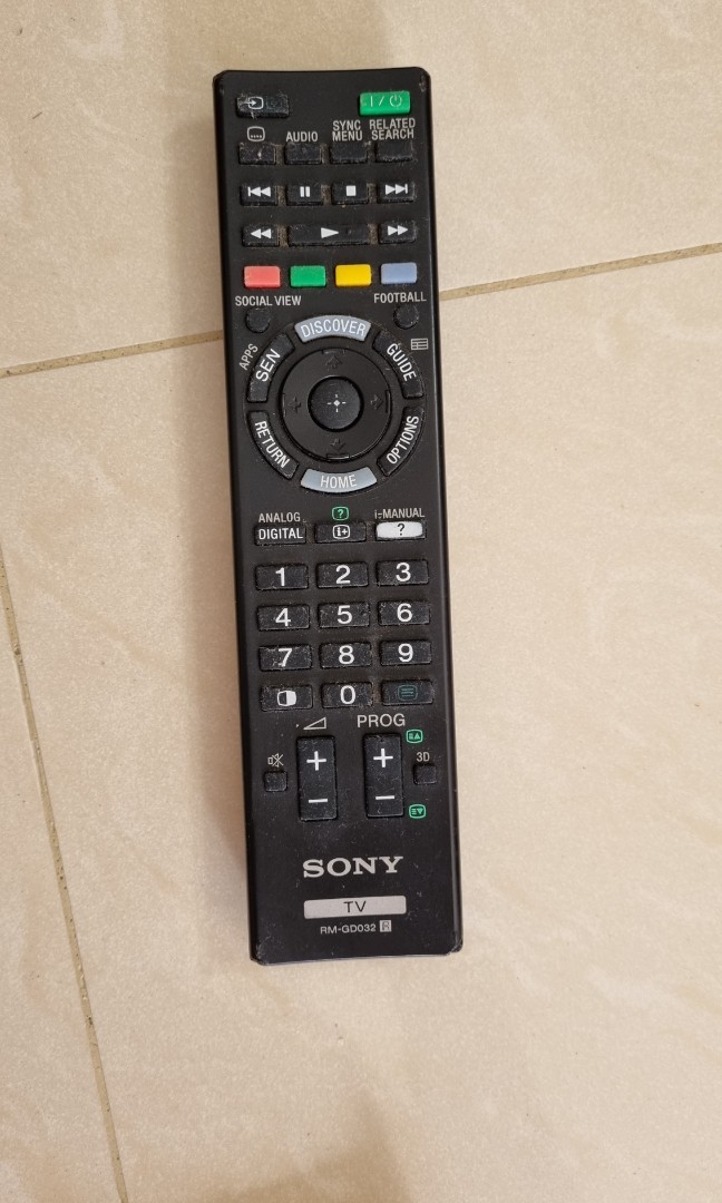Sony Remote Control, TV  Home Appliances, TV  Entertainment, TV Parts   Accessories on Carousell