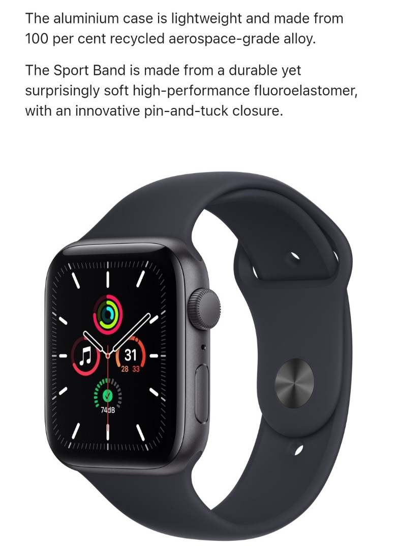 Apple watch 5 space grey aluminium case black sport band store