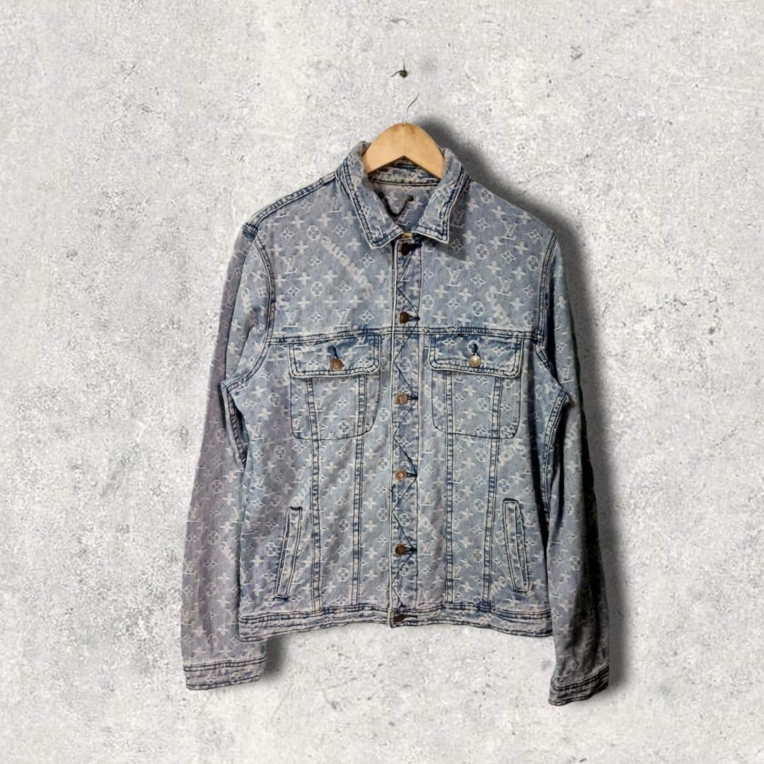 LOUIS VUITTON COLLABORATION WITH SUPREME DENIM JACKET, Luxury, Apparel on  Carousell