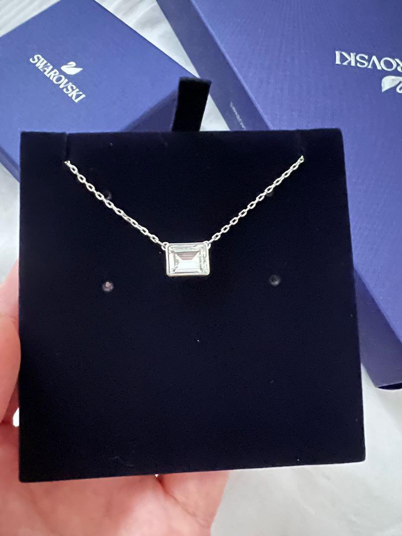 Swarovski Deluxe Crystal Simple Necklace 5568014 Rectangle