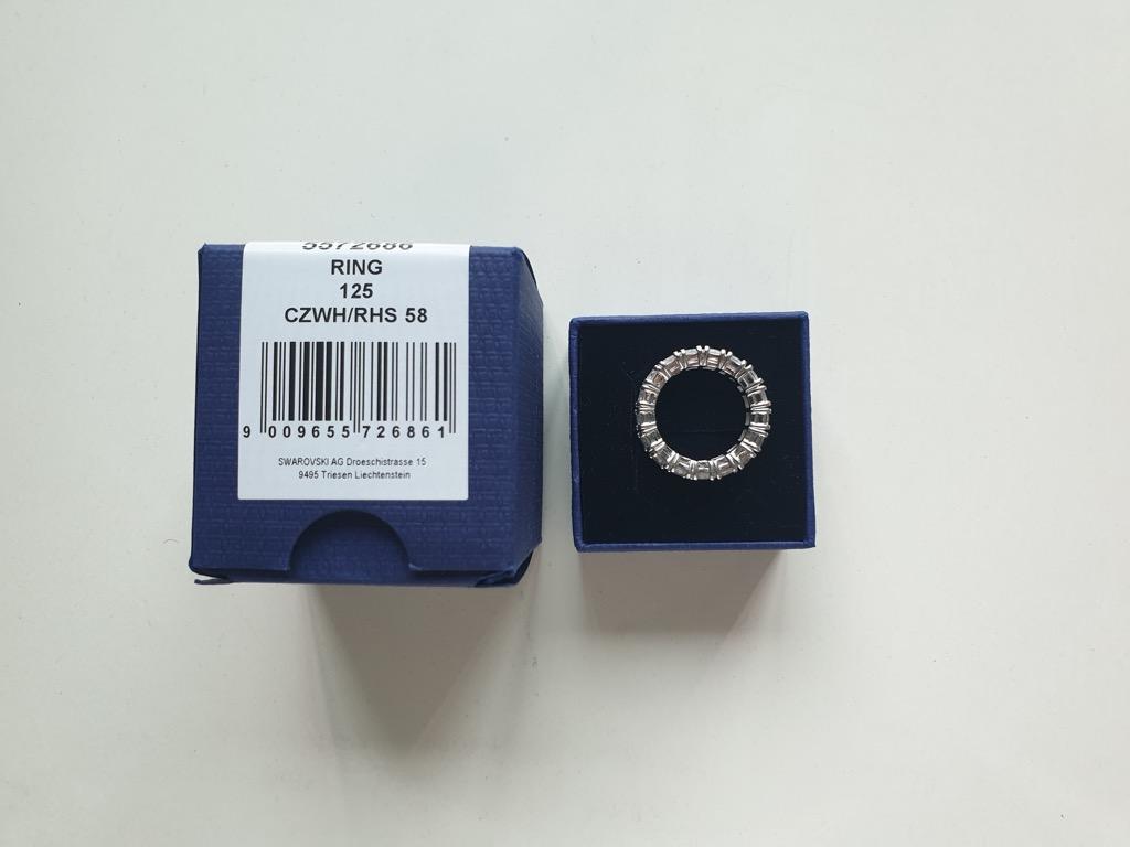 Swarovski vittore ring online white rhodium plating