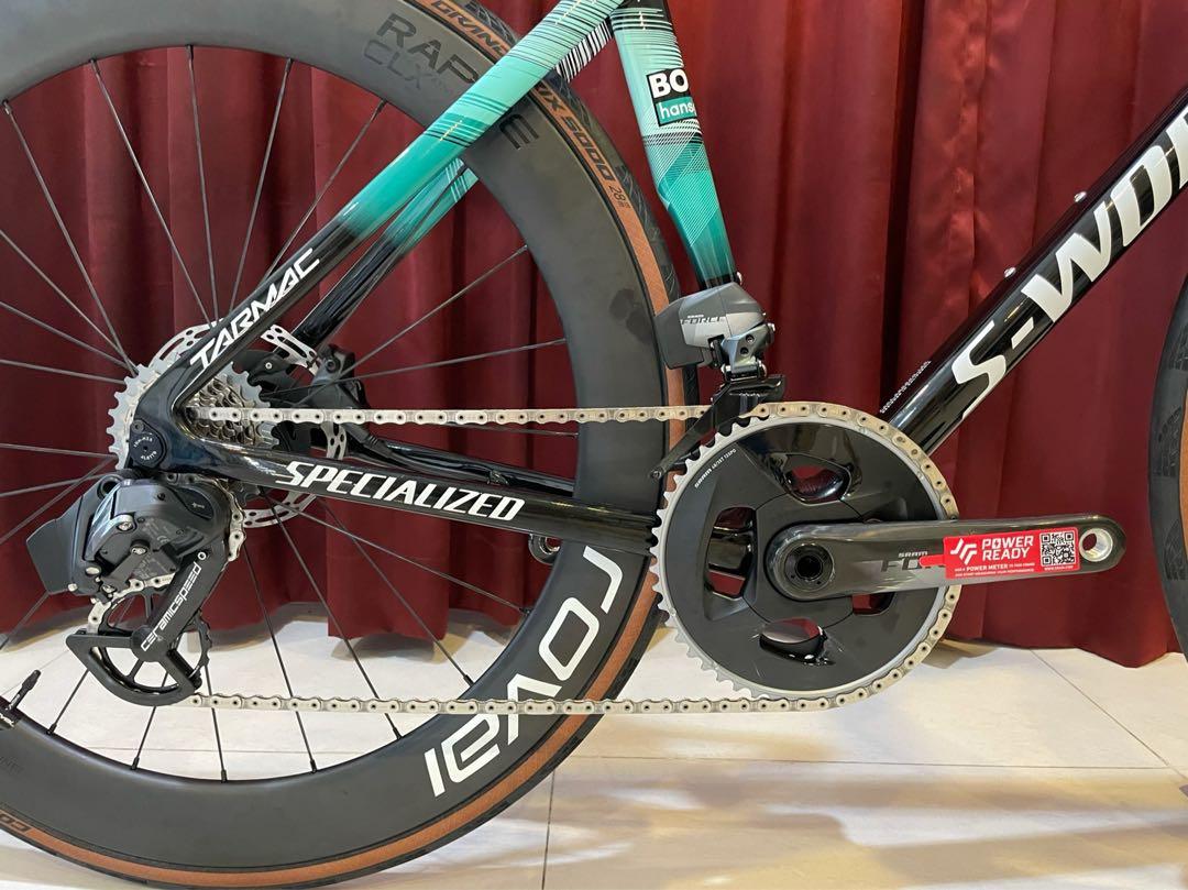 Tarmac SL7 (Category: Bicycles) located in Singapore. Submitted by triston77 (Listing ID 1167874172, Image 3). Description: Newly build full carbon Tarmac SL7 Disc road bike weight 7.5kg only. Size 54. - Drivetrain : SRAM Force eTap AXS 2x12 speed, with CeramicSpeed OSPW Crankset : SRAM Force eTap AXS DUB 48/35T 170mm Cassette : SRAM Red eTap AXS XG-1290 10-28T Chain : SRAM Red eTap AXS 12 speed Rotors : SRAM CenterLine X 160mm (centerlock) - Bot