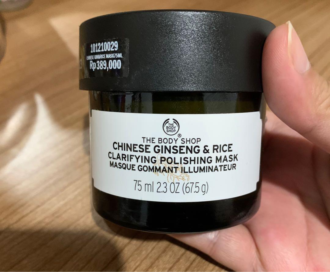 THE BODY SHOP CHINESE GINGSENG & RICE MASK, Kesehatan & Kecantikan